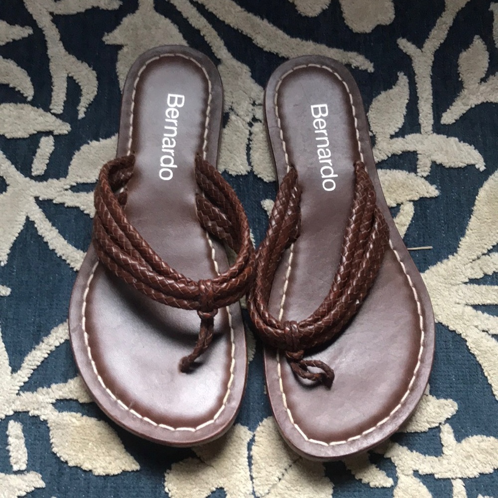 Bernardo Braided Leather Sandals